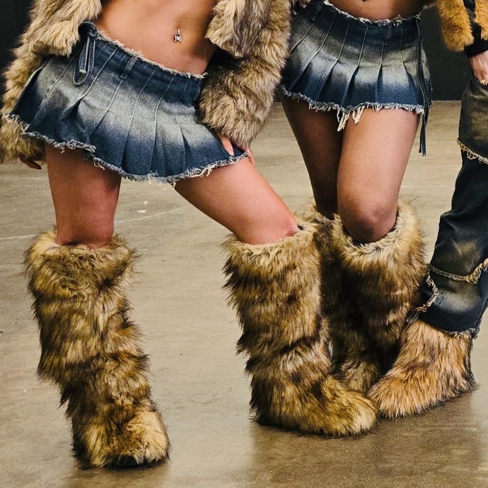 Faux Fur Leg Warmers